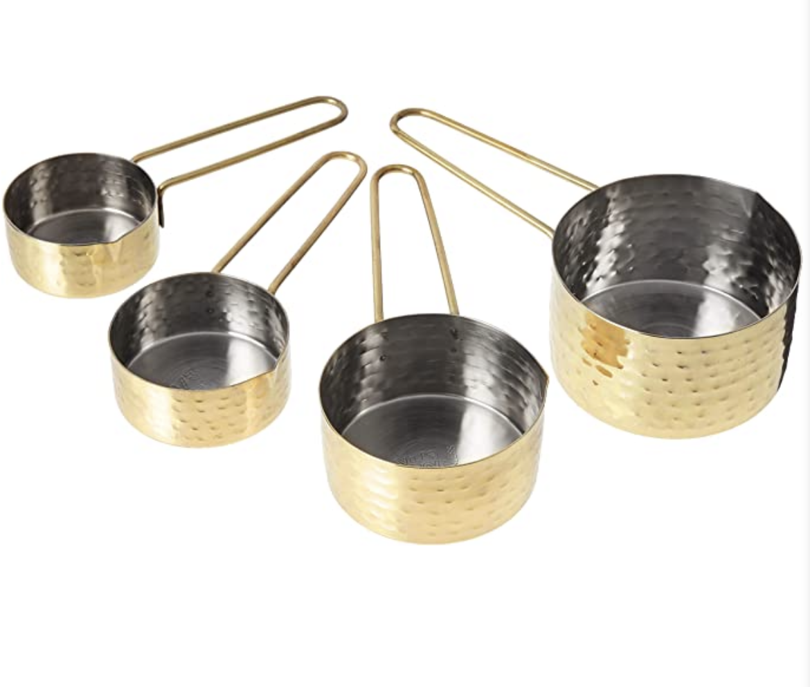 Stainless Steel Measuring Cups, Gold Finish